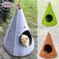 2018 Amazon Atacado Natureza Felt Pet Cat Caverna Dobrável Pet Cat Tent